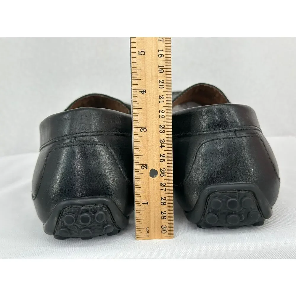 Florsheim Throttle Driver Leather Round Moc Toe Rubber Sole Loafers 10.5M - Picture 5 of 8